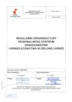 REGULAMIN ORGANIZACYJNY REGIONALNEGO CENTRUM KRWIODAWSTWA I KRWIOLECZNICTWA w Zielonej Górze